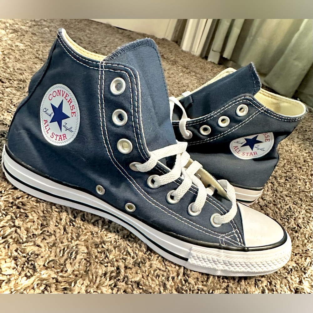 Unisex Converse Chuck Taylor All Star Navy Blue High-Top Sneakers- Women’s 9 - Picture 8 of 10